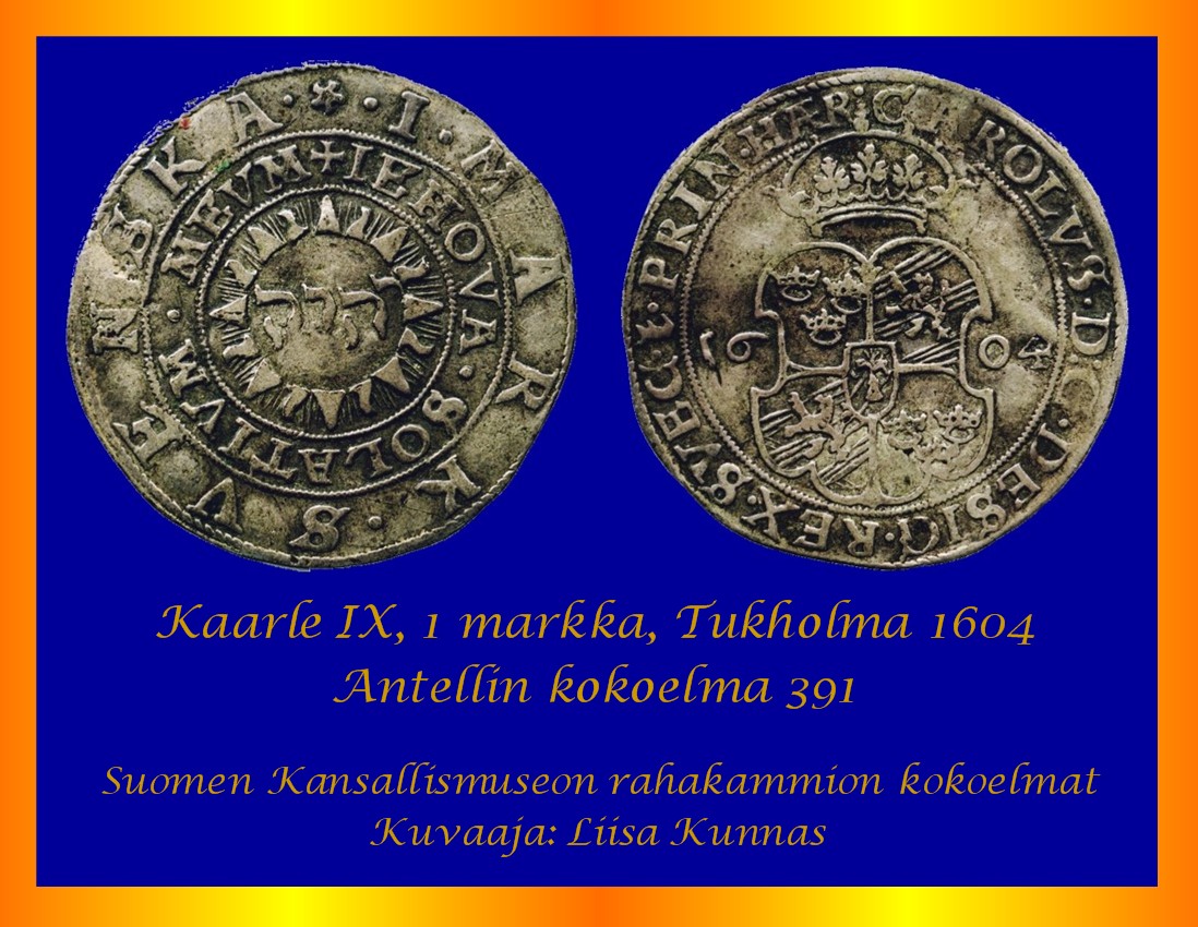 Yhden markan kolikko vuodelta 1604
